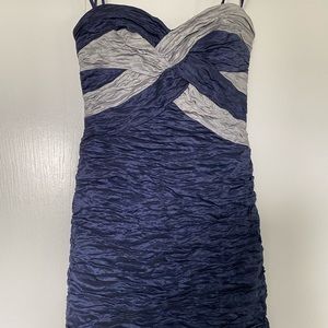 NEW BCBG Navy/Silver dress